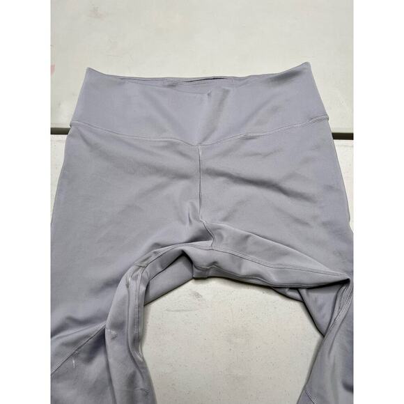 Nike DRI-FIT SWOOSH 7/8 LEGGINGS IN GRAY-GREY women size Large - gym workout - Picture 3 of 11